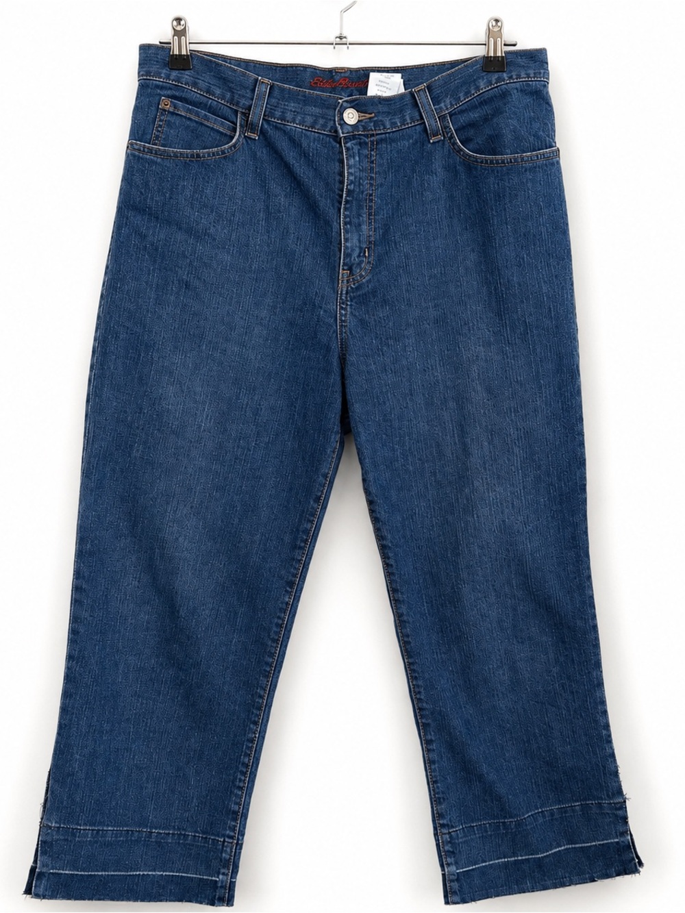 Vintage Eddie Bauer High Rise Mom Jeans 100% Cotton Cropped Mid Size Fashion 12R